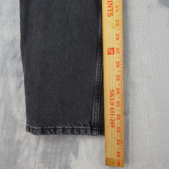 Zara Womens Jeans Size 0 Gray Faded Black Straight Leg Denim 6164/058/800 - Picture 6 of 13